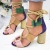 Import JT095 women nice high heel unique ladies block heeled shoes from China