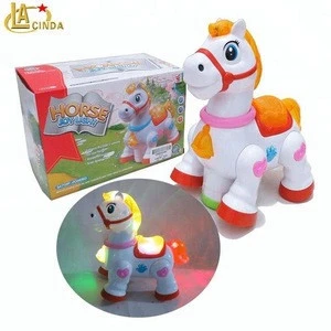 kawaii new products 2018 educational toys battery operation horse
