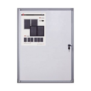 KBW best quality aluminum frame showcase enclosed bulletin school board with lockable glass door