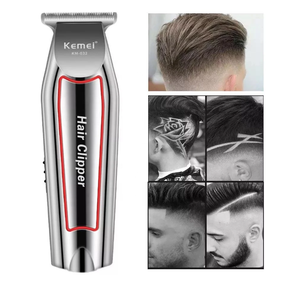 kemei electric hair clipper KM-032 barber carving trimmer professional hair clipper ceramic blade cordless trimmer