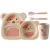 Import Kids Plate Five Pieces Bamboo Dinnerware Set from China