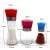Import Kitchen Glass Salt and Red Pepper Mill Grinder Set with Metal Rack Stand from China