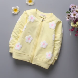 korean high quality pretty coat flower 2017 childrens coat
