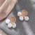 Import Korean simple fashion flower pearl earrings jewelry gold plated stud retro pearl earring for women from China