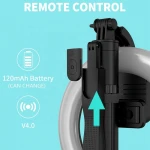 L06 Vlog Photo Tripod Selfie Stick with LED Ring Lights and Bluetooths Remote for Mobile Phone