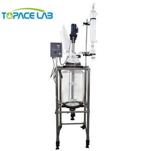 Lab High Pressure Two Layer 1l to 200 l Jacketed Glass Biodiesel Reactor