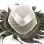 lace front wigs Mono Pu Back Mens Toupee Bleached Knots human hair toupee Human Hair Wigs Replacements Hair Systems Free Style