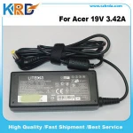 Laptop ac power adapter for Acer 19V 3.42A 65W notebook charger PA-1650-02