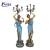 Import large outdoor decorative bronze lady sculpture lamp NTBH-S774S from China