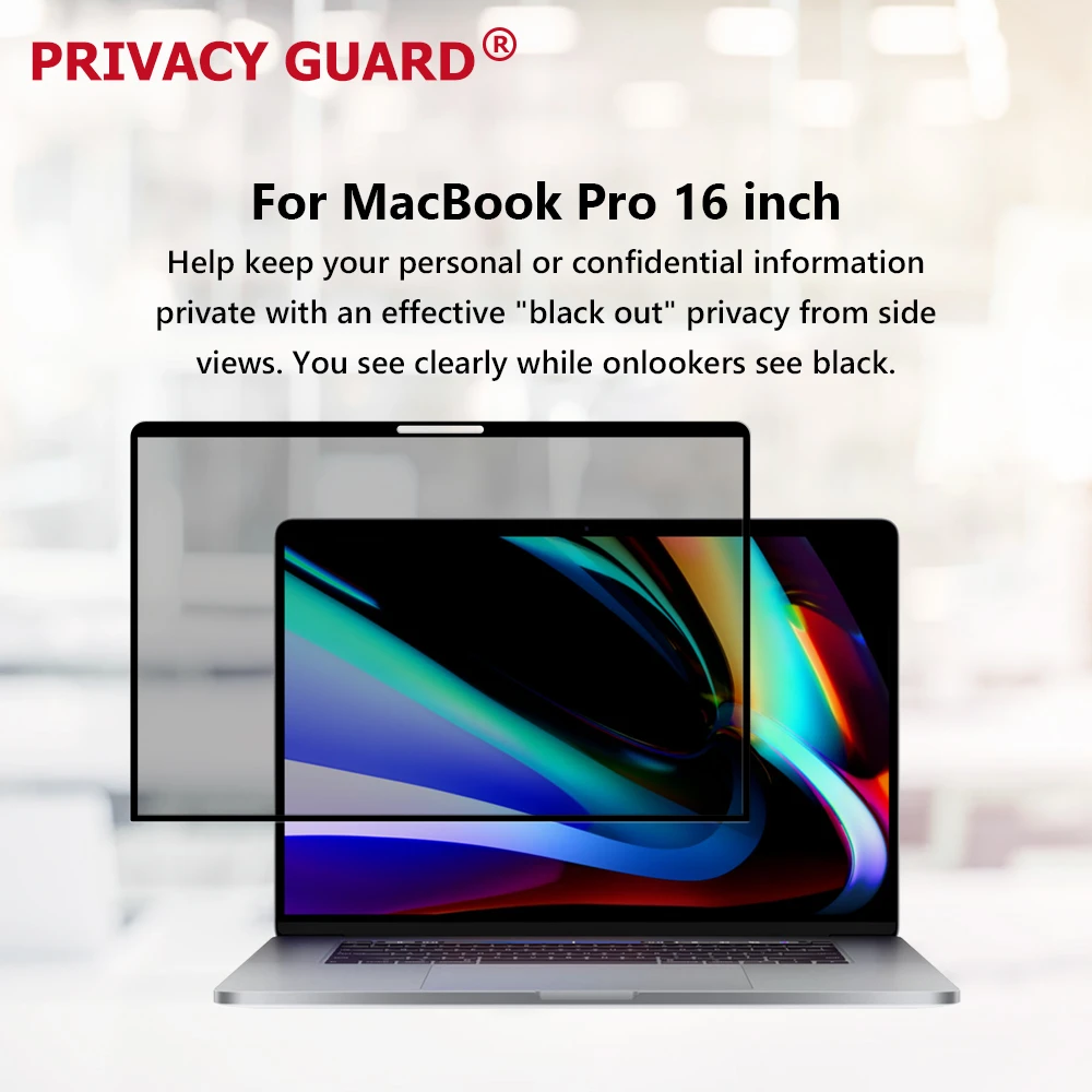 Latest Privacy Filter Film for Macbook Pro 16 Inch Screen Protector, Silk Print Privacy Film