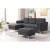 Import Latest style modern luxury L shaped leather corner sofa sectional sofa set with ottoman from China