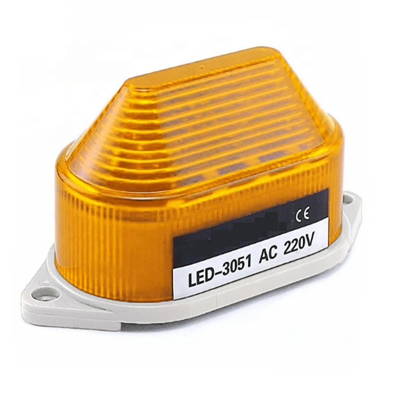 LED-3051 Strobe Signal Warning light 12V 24V 220V Indicator light LED Lamp small Flashing Light Security Alarm