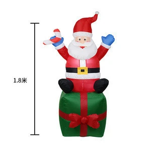 LED inflatable Claus 1.8 meters 6ft high inflatable Christmas Santa Christmas party supplies