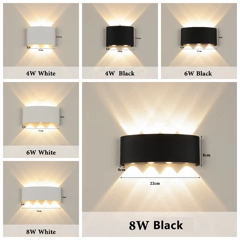 Buy Led Wall Light Indoor Aluminum Decoration Interior Lighting Up And ...