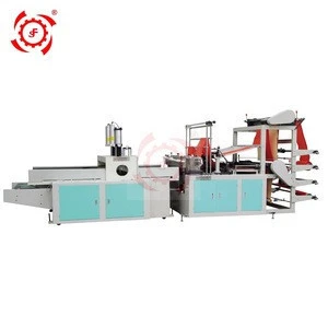 LIFENG BRAND LF-C800 Automatic Punching Conveyor Double Layers Four Lines Plastic PE Cold Cutting Seal Bag Making Machine Price