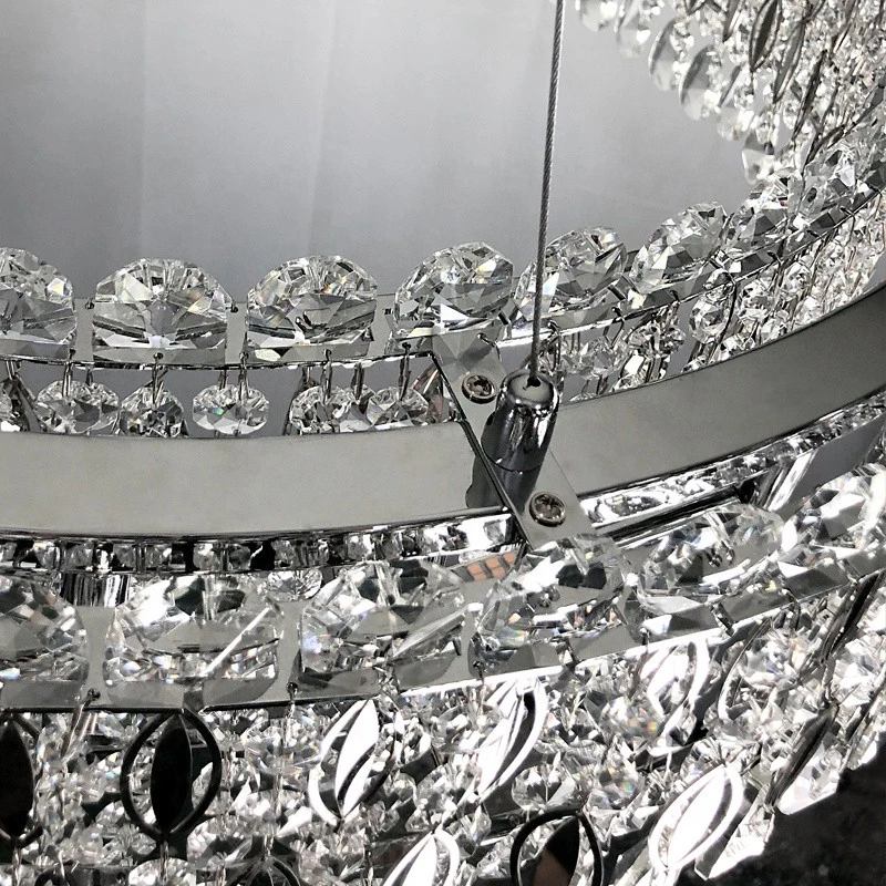 Light luxury lamparas cristal chandelier light luxury style living room lamp dining room chandelier luxury k9 crystal