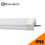 Linear wall mounted luminaire linkable linear fluorescent light fixture