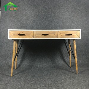 living room unique wood country french style console table with drawers