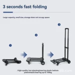 Load-bearing 100kg Foldable Portable Trolley With Universal Wheels Hand Car