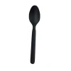 LULA 7 INCH Disposable Bio PLA Cutlery Compostable Flatware Black Biodegradable Knife Spoon Fork