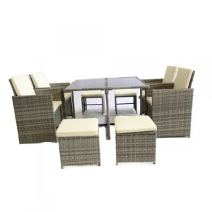 Luxory modern outdoor indoor garden china wicker rattan sofa dining furniture