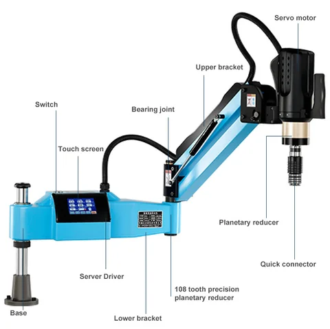 Buy M16 M36 Universal Head Electric Tapping Machine Automatic Servo ...