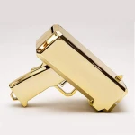 Make It Rain Money Gun Toy Christmas Gift Party Toys Game 100PCS Cash Fashion Cash Gun Toys Bubble Column For Package