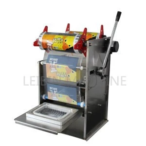 Manual desktop fast food box sealing machine/tray sealing machine/lunch tray sealer
