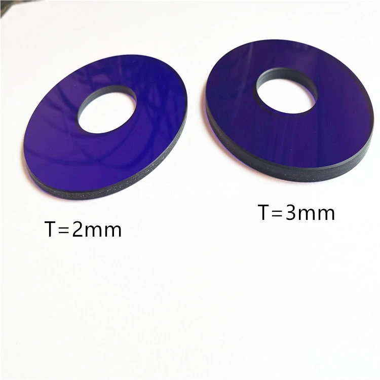 Manufacture Violet / purple  BG3 ZB3 optical  glass filter ring