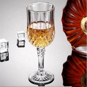 Manufacturer High White Material Lead-free Goblet Red Wine Crystal Diamond Glasses .