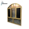 Manufacturer residential waterproof aluminum casement window with fly screen and best price