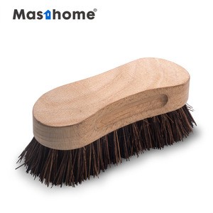 Masthome Natural Household Clothes Cleaning Small scrub Horse hair wooden brush