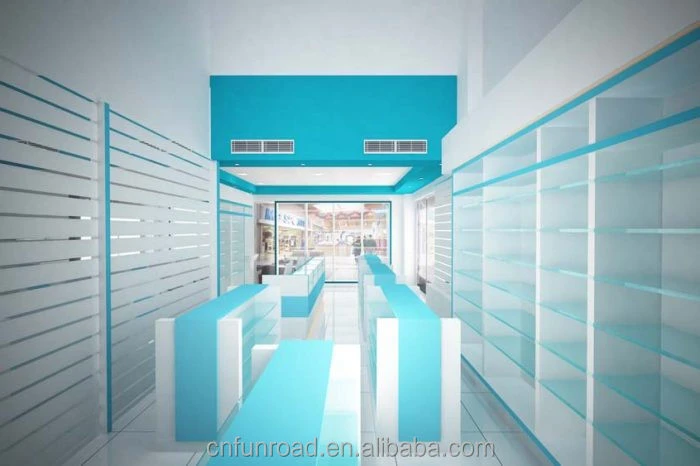 Medical shop interior layout design medical store furniture design china manufacture