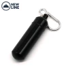 Medium Aluminum Waterproof Medicine Pill Box Case Keychain Time Capsule Seal Bottle Essential Container for Outdoor Sport