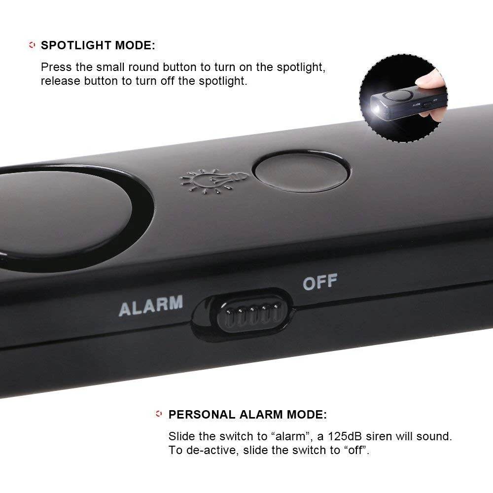 Meinoe mini portable emergency self defense products safety alarm keychain