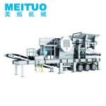 Meituo Capacity 100tph MJ6090 Mobile Jaw Crusher for rock quarry portable stone crusher plant