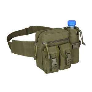 Men Waist Bag Tactical Waist Pack Pouch with Water Bottle Holder Waterproof 900D Nylon Belt Bum Bag Waist Bag