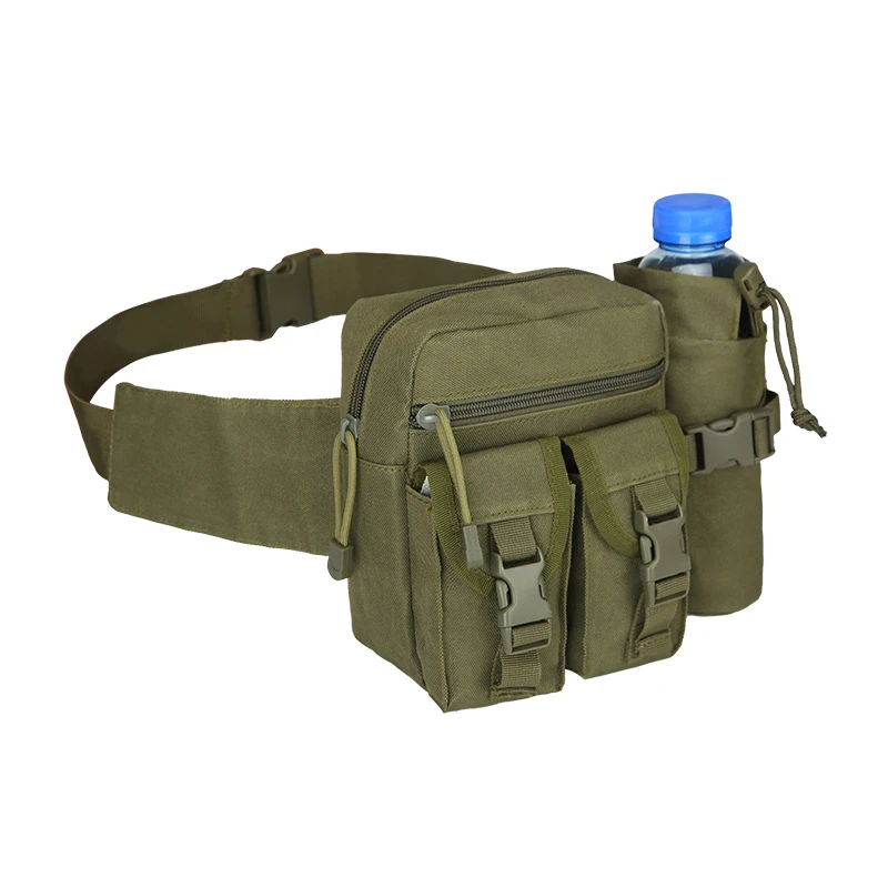 Men Waist Bag Tactical Waist Pack Pouch with Water Bottle Holder Waterproof 900D Nylon Belt Bum Bag Waist Bag