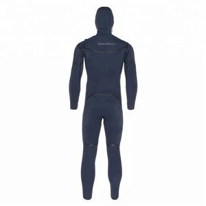 Mens 6/5/4mm chest zip surfing full wetsuit with hooded