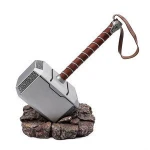 Metal Marvel Props Mjolnir Thor Hammer With Base