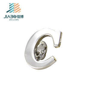 Buy Metal Silver Blank Alphabet Letter Lapel Pin In Metal Crafts from ...
