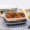 Microwaveable disposable plastic bento lunch boxes for fast food can paired with linings