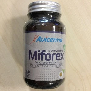 MIFOREX Capsules Herbal  Migraine Pain Relief Capsule Feverfew Extract Medicinal Supplements for Head Aches World Best Health