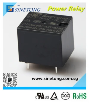 miniature 5V PCB type power relay 10A relay