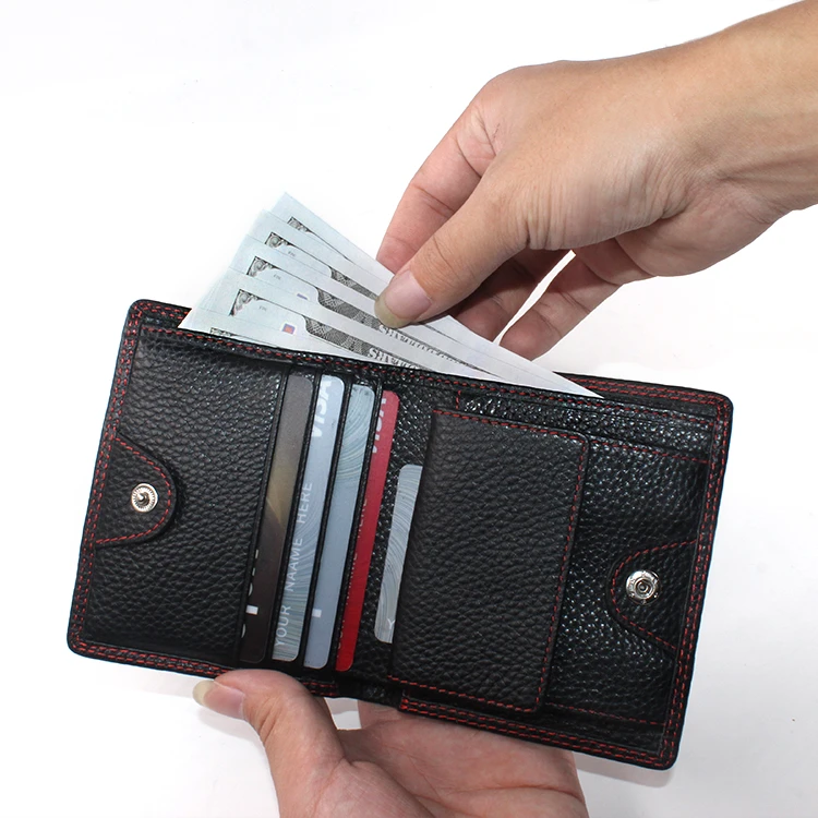 Minimalist Credit Card  Wallets Genuine Leather Men Mini Rfid Wallet Mans designer Mens Wallet with Coin Pocket