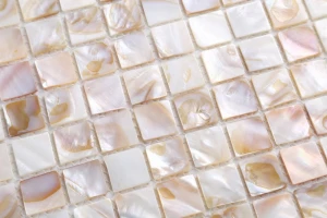 Mix Color Square Natural Shell White Grey Shell Mosaic Tiles