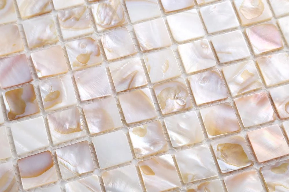 Mix Color Square Natural Shell White Grey Shell Mosaic Tiles