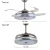 Import Modern decorative 3 speed silver gold retractable 42 inch led ceiling fan light ce from China