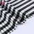 Import Modern design white and black striped pattern cheap polyester tweed woven jacquard fabric from China