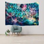 Modern designs digital/flat mandala tapestry wall hanging